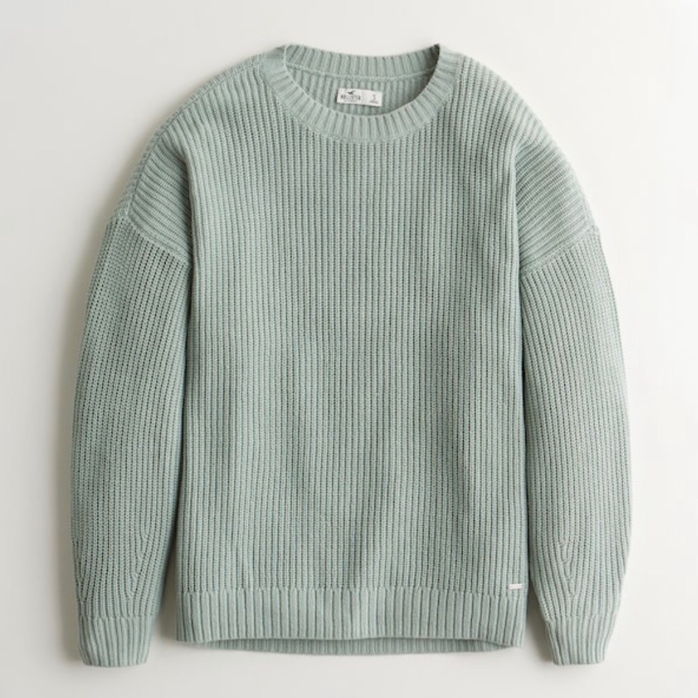 (NWT) Hollister Mint Oversized Crewneck Sweater
